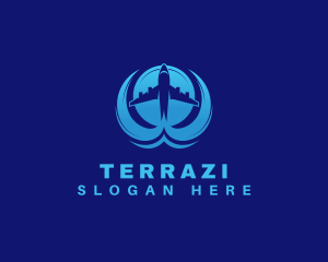 Travel Airplane Trip logo design