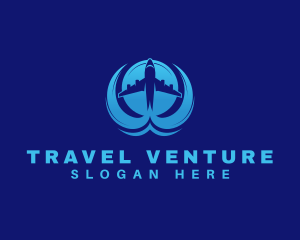 Travel Airplane Trip logo design