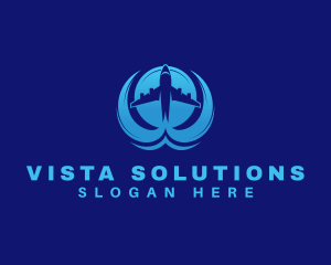 Travel Airplane Trip logo design