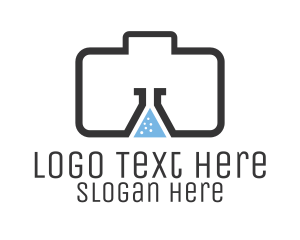 Science - Camera Lab Flask logo design