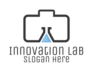 Lab - Camera Lab Flask logo design