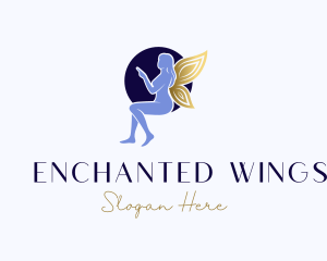 Fairy - Fairy Golden Wings logo design