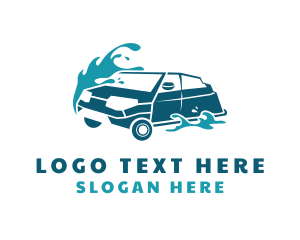 Water - Auto Car Cleaning logo design