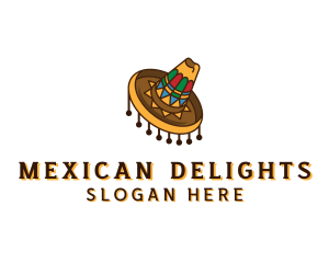 Mexican Sombrero Hat logo design