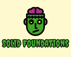 Brain - Zombie Brain Game logo design