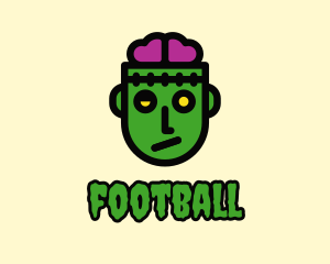Cartoon - Zombie Brain Game logo design