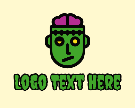 Horror - Zombie Brain Game logo design