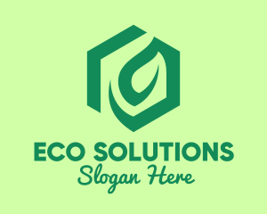 Environmental - Green Environmental Hexagon logo design