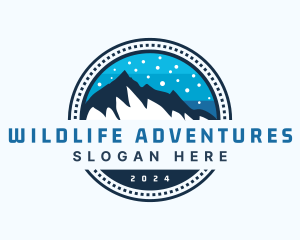 Outdoor Night Mountain logo design