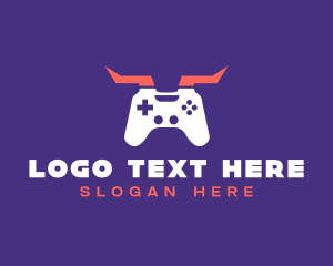 Texas - Horned Game Controller logo design