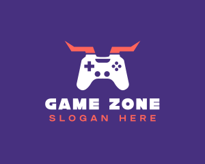 Horned Game Controller logo design