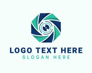 Vlogger - Camera Shutter Photography logo design