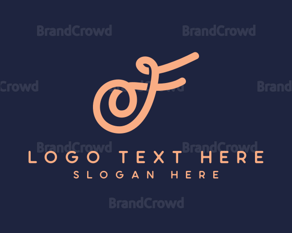 Luxurious Cursive Lettermark Logo