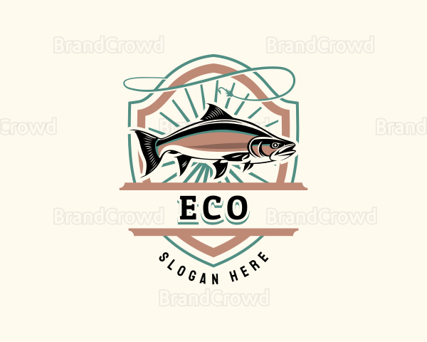 Fisherman Hook Seafood Logo