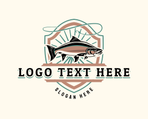 Tuna - Fisherman Hook Seafood logo design