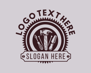 Handyman Tools - Woodwork Carpentry Tools logo design