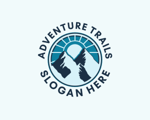 Mountain Hike Adventure logo design