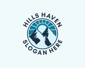 Mountain Hike Adventure logo design