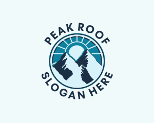 Mountain Hike Adventure logo design