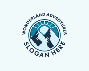 Mountain Hike Adventure logo design