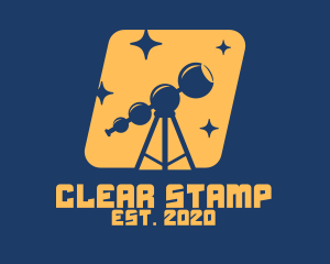 Orange Stars Telescope  logo design