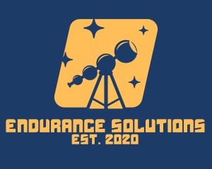 Orange Stars Telescope  logo design