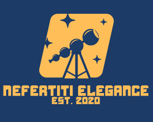 Orange Stars Telescope  logo design