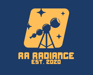 Orange Stars Telescope  logo design