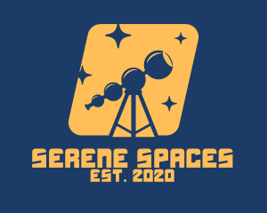 Orange Stars Telescope  logo design