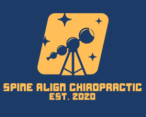 Orange Stars Telescope  logo design