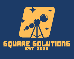 Orange Stars Telescope  logo design