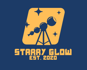 Orange Stars Telescope  logo design