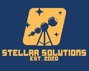Star - Orange Stars Telescope logo design