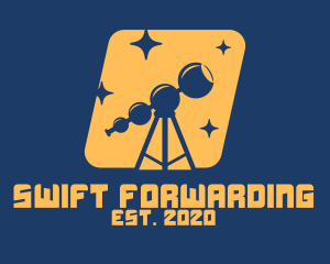 Orange Stars Telescope  logo design