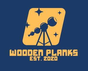 Orange Stars Telescope  logo design