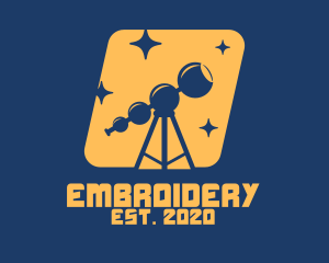 Orange Stars Telescope  logo design