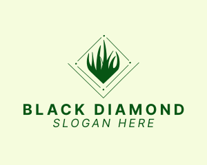 Simple Diamond Grass  logo design