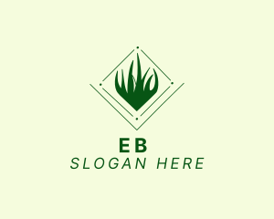 Worker - Simple Diamond Grass logo design
