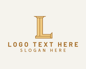 Jurist - Pillar Business Firm Letter L logo design
