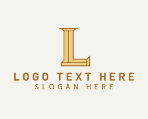 Judiciary - Pillar Business Firm Letter L logo design