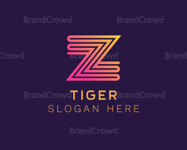 Modern Zigzag Line Letter Z Logo