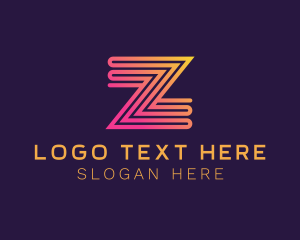 Advertising - Modern Zigzag Line Letter Z logo design