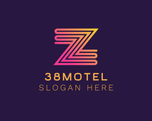 Modern Zigzag Line Letter Z logo design