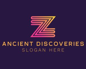 Modern Zigzag Line Letter Z logo design