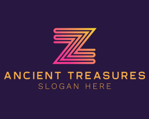 Modern Zigzag Line Letter Z logo design