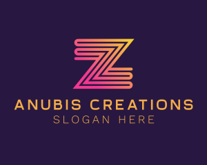 Modern Zigzag Line Letter Z logo design