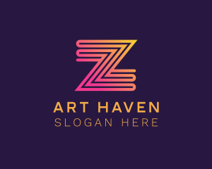 Modern Zigzag Line Letter Z logo design