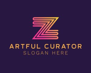 Modern Zigzag Line Letter Z logo design