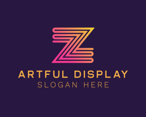 Modern Zigzag Line Letter Z logo design