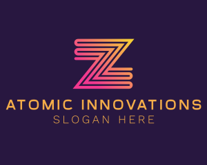 Modern Zigzag Line Letter Z logo design